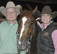 Bill Riddle and his daughter Kelly with Miss Stylish Pepto.