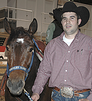 R.L. Chartier with Super Stakes Classic 2nd go leader Special Nu Kitty.