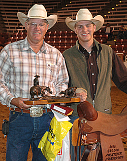 $50K Amateur champion Roger Booth, with his son, David.