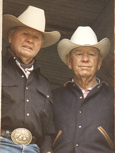 Buster and Bob on cattle and horses –