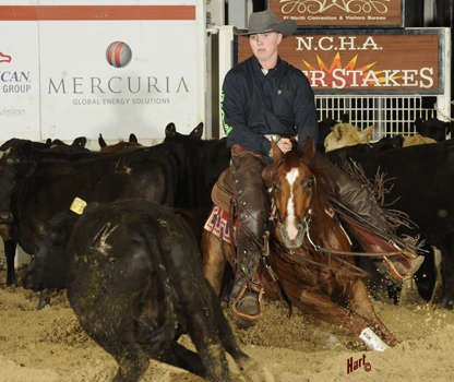 Bear Davis and Red Solo Catt won the Unlimited Amateur at the NCHA Super Stakes. Hart Photography.